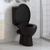 vidaXL Soft-close Toilet Seat with Quick-release Design Black