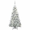 vidaXL Artificial Hinged Christmas Tree White 210 cm PE and PVC