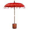 vidaXL Balinese Parasol with Base 260 190 x 190 x 295 cm Red and Brown