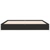 vidaXL Bed Frame without Mattress Black 140x200 cm Engineered Wood