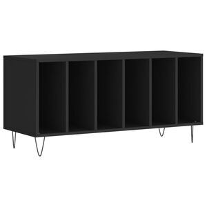 vidaXL Record Cabinet Black 100x38x48 cm Engineered Wood