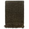 vidaXL Throw Cotton 220x250 cm Anthracite/Brown