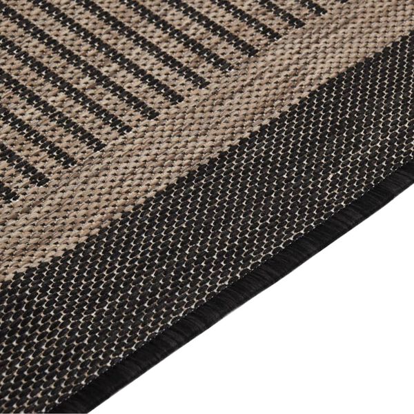 vidaXL Outdoor Flatweave Rug 100x200 cm Dark Brown