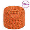 vidaXL Boat Rope Orange 10 mm 250 m Polypropylene