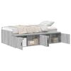 vidaXL Bed Frame with Drawer Grey Sonoma 80 x 200 cm Engineered Wood