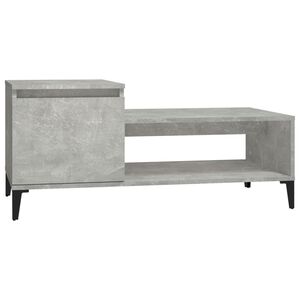 vidaXL Coffee Table Concrete Grey 100x50x45 cm Engineered Wood