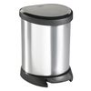 Curver Pedal Bin Deco Oval 5L Silver
