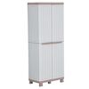 vidaXL Storage Cabinet with 2 Doors 68x39x170 cm Light Grey and Beige
