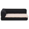 vidaXL Ergonomic Dog Bed Mattress 90x64 cm Linen Look Fleece Black