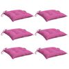 vidaXL Chair Cushions 6 pcs Pink 40x40x7 cm Fabric