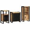 vidaXL Bathroom Furniture Set 3 pcs Brown and Black Solid Mango Wood