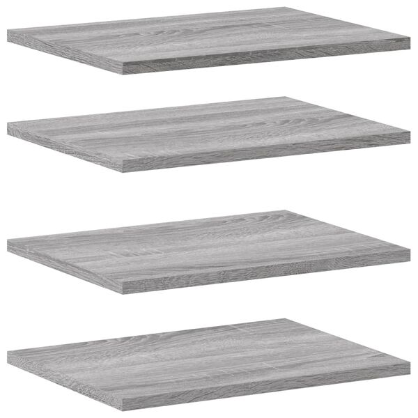 vidaXL Wall Shelves 4 pcs Grey Sonoma 40x30x1.5 cm Engineered Wood