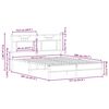 vidaXL Bed Frame without Mattress Brown Oak 150x200 cm King Size Engineered Wood