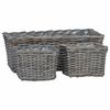 vidaXL Planter Basket with Storage 3 pcs Grey