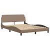 vidaXL Bed Frame with LED without Mattress "Hvar" Cappuccino 140x200 cm