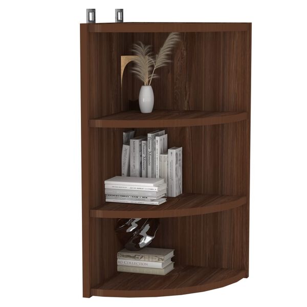 vidaXL Wall Corner Shelf Brown Oak 30x31.5x60 cm Engineered Wood