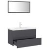 vidaXL Bathroom Furniture Set Grey Engineered Wood