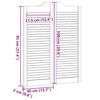 vidaXL Swing Doors Louvred Design 1-Pair White 100x80 cm