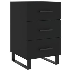 vidaXL Bedside Cabinet Black 40x40x66 cm Engineered Wood
