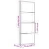 vidaXL Interior Door Slim Black 76x201.5 cm Tempered Glass and Aluminium