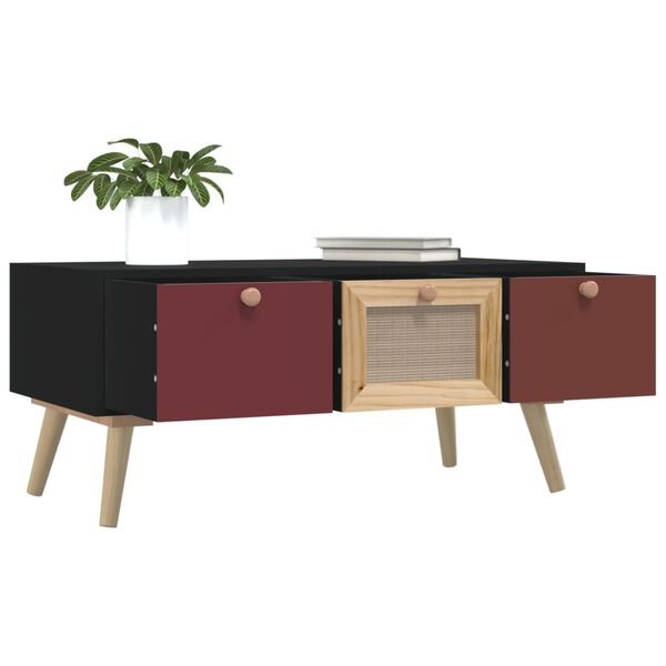 vidaXL Coffee Table with Drawers 80x40x35.5 cm Engineered Wood