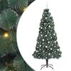 vidaXL Artificial Pre-lit Christmas Tree with Ball Set Green 210 cm