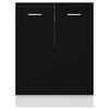 vidaXL Bottom Cabinet Black 60x46x81.5 cm Engineered Wood