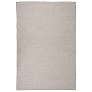 vidaXL Outdoor Flatweave Rug 120x170 cm Light Grey