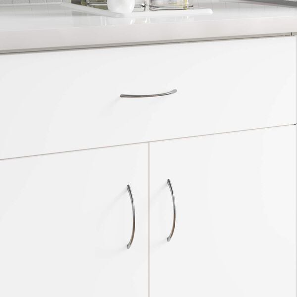 vidaXL Handle 2 pcs Silver 107 x 3.6 x 23 mm Stainless Steel