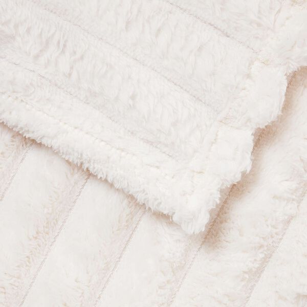 vidaXL Throw Blanket Cream 150 x 130 cm Fleece