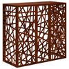 vidaXL Air Conditioner Cover Rusty 110 x 50 x 105 cm Weathering Steel