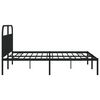 vidaXL Metal Bed Frame without Mattress with Headboard Black 200x200cm