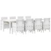 vidaXL Garden Dining Set 9 pcs Light Grey Polt rattan