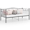 vidaXL Sofa Bed Frame without Mattress Black Metal 90x200 cm