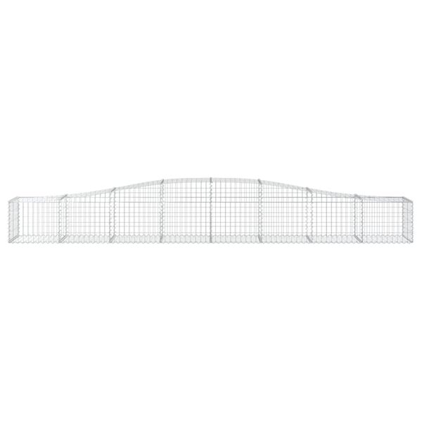 vidaXL Arched Gabion Basket 400x50x40/60 cm Galvanised Iron