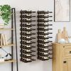 vidaXL Wall-mounted Wine Racks for 72 Bottles 2 pcs Black Iron