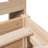vidaXL Bookcase Bed without Mattress 180x200 cm Super King Solid Wood Pine