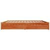 vidaXL Bed Frame with Drawer Wax Brown 200 x 200 cm Solid Pine Wood