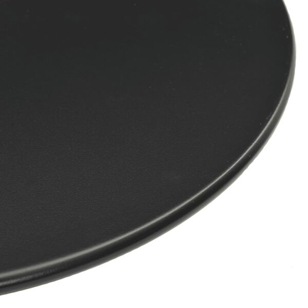 vidaXL Garden Table Round Black &Oslash;60x105 cm Steel