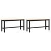 vidaXL Dining Benches 2 pcs Natural 100 x 32.5 x 49 cm Solid pine wood