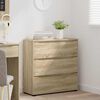 vidaXL Storage Cabinet Sonoma Oak 80 x 31 x 81 cm Engineered Wood