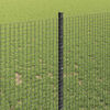 vidaXL Fence with Post Grey 1 x 100 m Steel and PVC