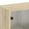 vidaXL Wall Cabinet with Glass Doors Sonoma Oak 68x37x68.5 cm