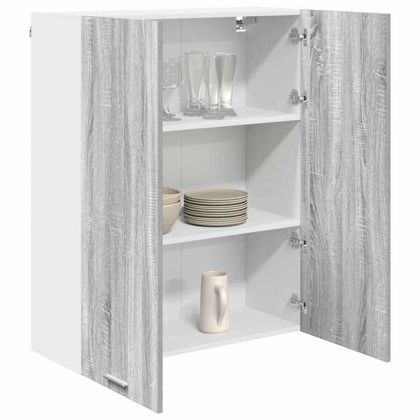 vidaXL Hanging Cabinet Grey Sonoma 80 x 31 x 100 cm Engineered Wood