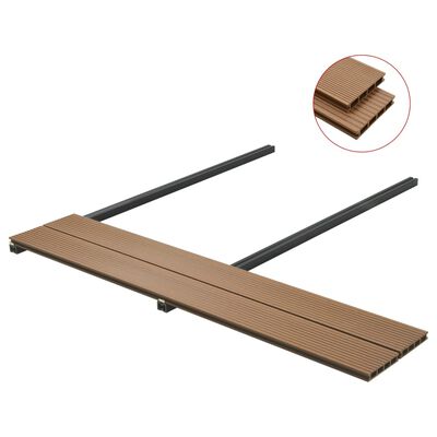 vidaXL WPC Hollow Decking Boards with Accessories 10 m² 2.2 m Teak