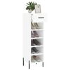 vidaXL Shoe Cabinet High Gloss White 30x35x105 cm Engineered Wood