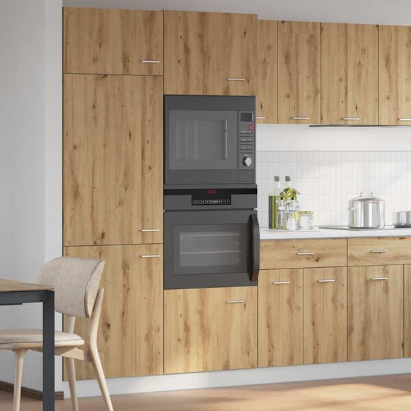 vidaXL Microwave Cabinet Lyon Artisan Oak 60x57x207 cm Engineered Wood