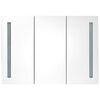 vidaXL LED Bathroom Mirror Cabinet 89x14x62 cm Grey