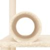 vidaXL Cat Tree with Sisal Scratching Posts Cream 136 cm
