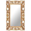 vidaXL Hand Carved Mirror Brown 80x50 cm Solid Mango Wood